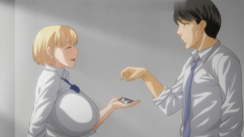 第一次的人妻_4_藤巻がため息をつきながら屋上で過ごしていると河合聡美に声を掛けられる。_藤巻は悩んでいる時に、誰とでも簡単に