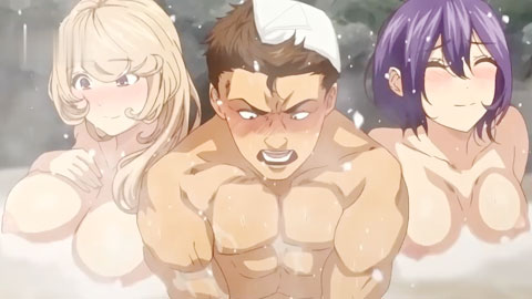 這個動畫講了兩個漫畫改編的小故事，第一個是「大江呂溫泉物語」，講男主發現深山雪地隱秘溫泉