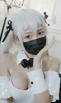 极品网红女神‘白袜袜格罗丫兔女