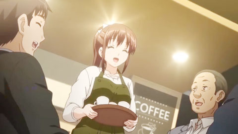 因为她在她的儿媳的笠木双尾上穿着制服，而且她是一个严肃的女孩