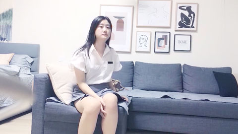 迷妹推荐--探花长发短裙妹