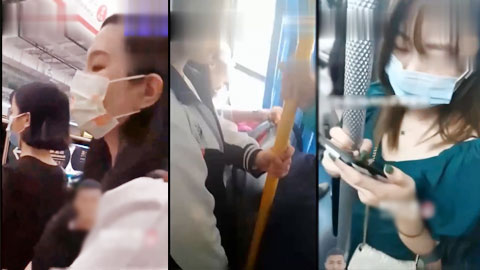 迷妹推荐--地铁公交上强顶-团队围猎顶射大学生